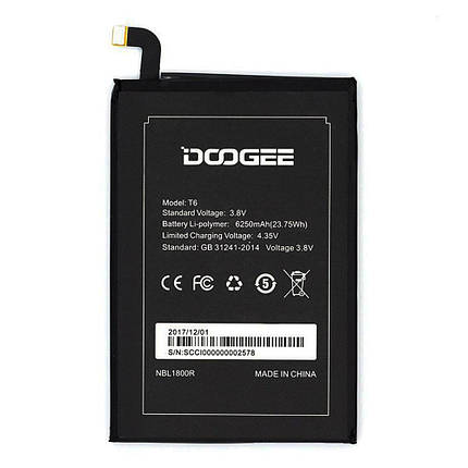 Акумулятор Doogee T6 (6250 mAh), фото 1