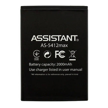 Акумулятор Assistant AS-5412 max для Assistant AS-5412 Puls (2000 mAh), фото 1