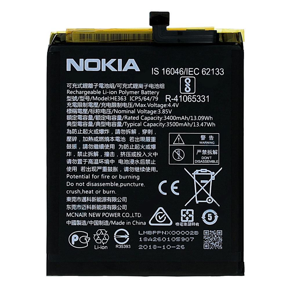Акумулятор Nokia HE363 для Nokia 3.1 Plus (TA-1104) (3500 mAh)