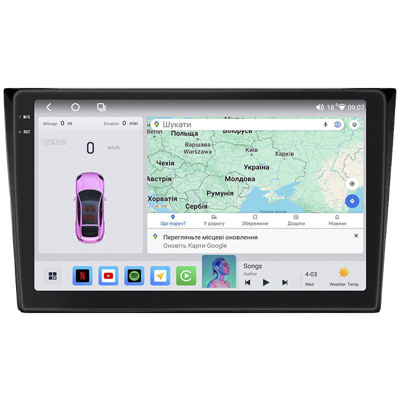 Штатна магнітола Lesko для Mazda CX-9 I 2006-2012 екран 10" 4/64 QLED CarPlay 4G Wi-Fi GPS 360 Prime 1 шт.