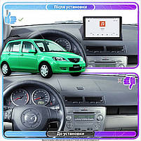 Штатна магнітола 10" Lesko для Mazda Demio II (DY) 2002-2007 4/64 QLED CarPlay 4G Wi-Fi GPS 360 Prime 3 шт., фото 3