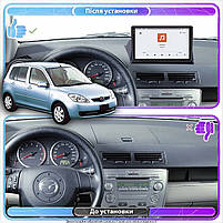 Штатна магнітола 10" Lesko для Mazda Demio II (DY) Рестайлінг 2005-2007 4/64 QLED CarPlay 4G 360 Prime 3шт, фото 3