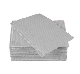 Серветки стоматологічні нагрудник 3-х шарові 41х33 см. Сірий 50 шт.