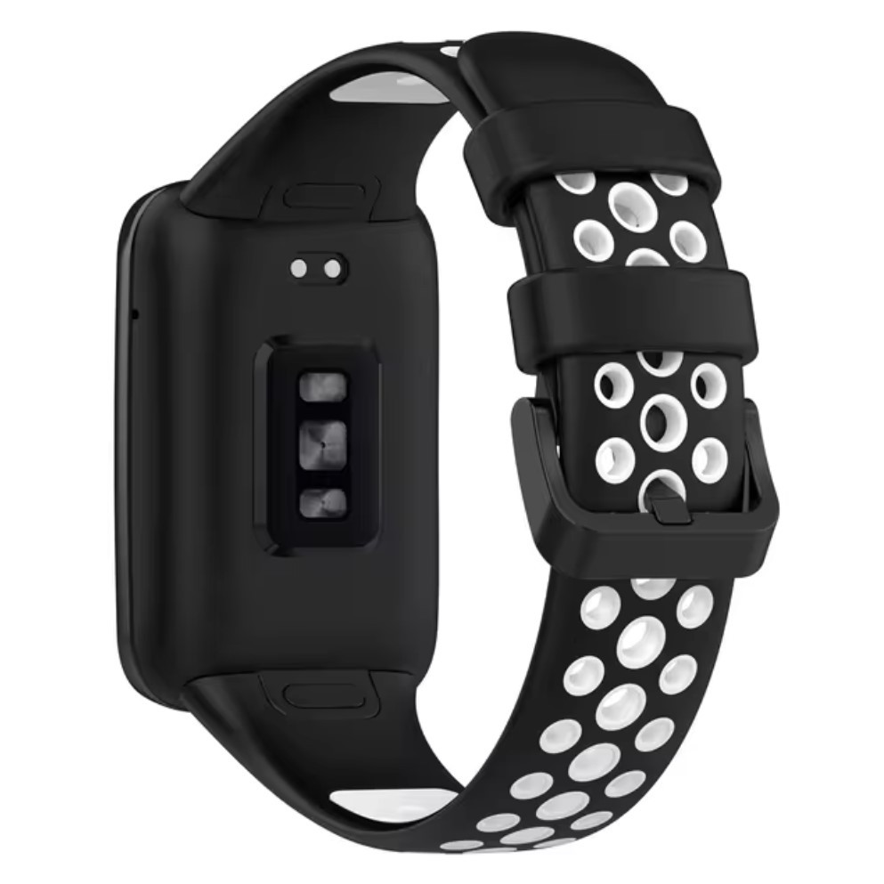 Силіконовий ремінець Primo Perfor Classic для фітнес браслета Xiaomi Smart Band 7 Pro - Black-White, фото 1