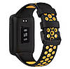 Силіконовий ремінець Primo Perfor Classic для фітнес браслета Xiaomi Smart Band 7 Pro - Black-Yellow, фото 2