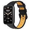 Силіконовий ремінець Primo Perfor Classic для фітнес браслета Xiaomi Smart Band 7 Pro - Black-Yellow, фото 3