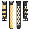 Силіконовий ремінець Primo Perfor Classic для фітнес браслета Xiaomi Smart Band 7 Pro - Black-Yellow, фото 4