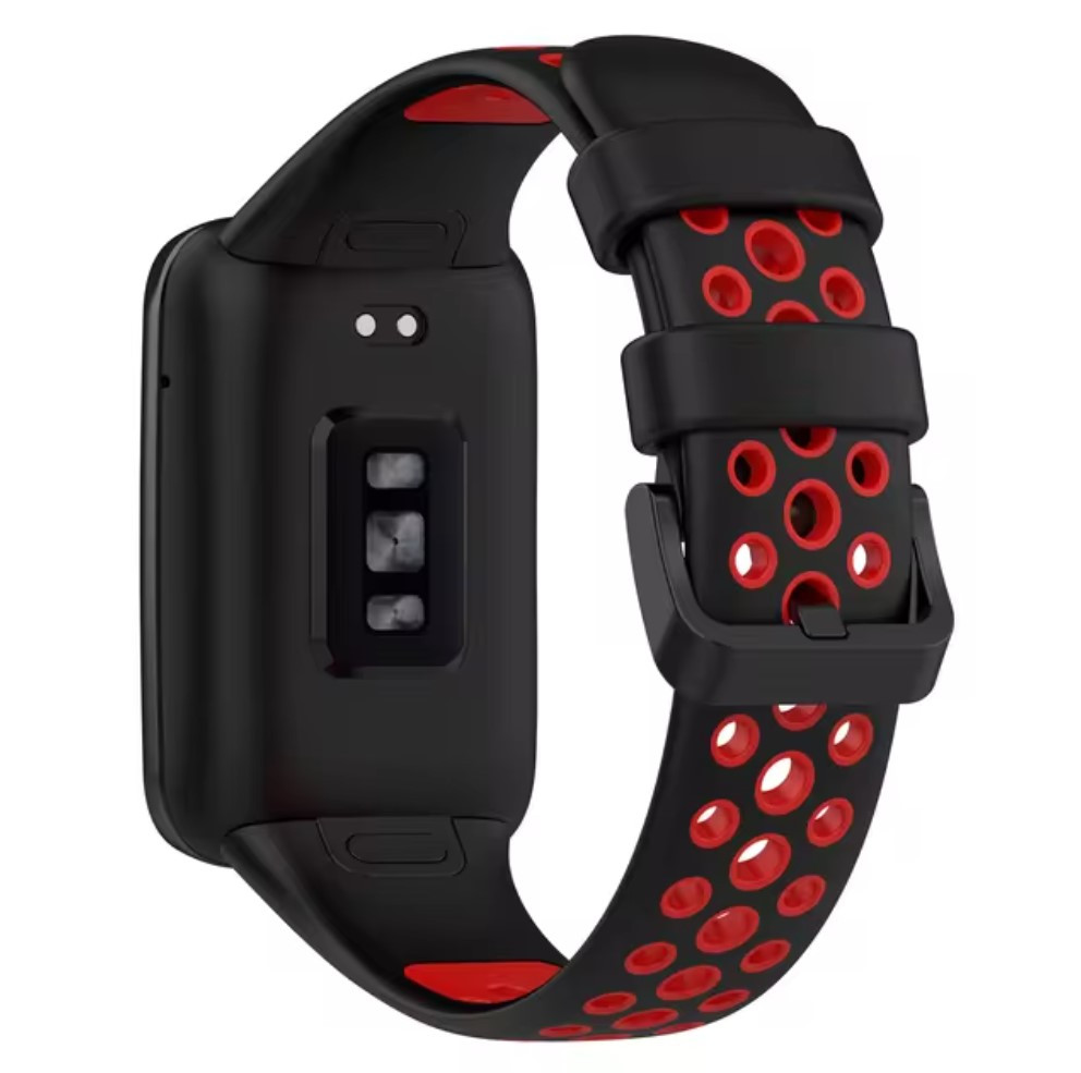 Силіконовий ремінець Primo Perfor Classic для фітнес браслета Xiaomi Smart Band 7 Pro - Black-Red, фото 1