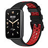 Силіконовий ремінець Primo Perfor Classic для фітнес браслета Xiaomi Smart Band 7 Pro - Black-Red, фото 2