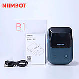 Принтер етикеток наклейок Niimbot B1, термопринтер | + рулон етикеток, фото 5