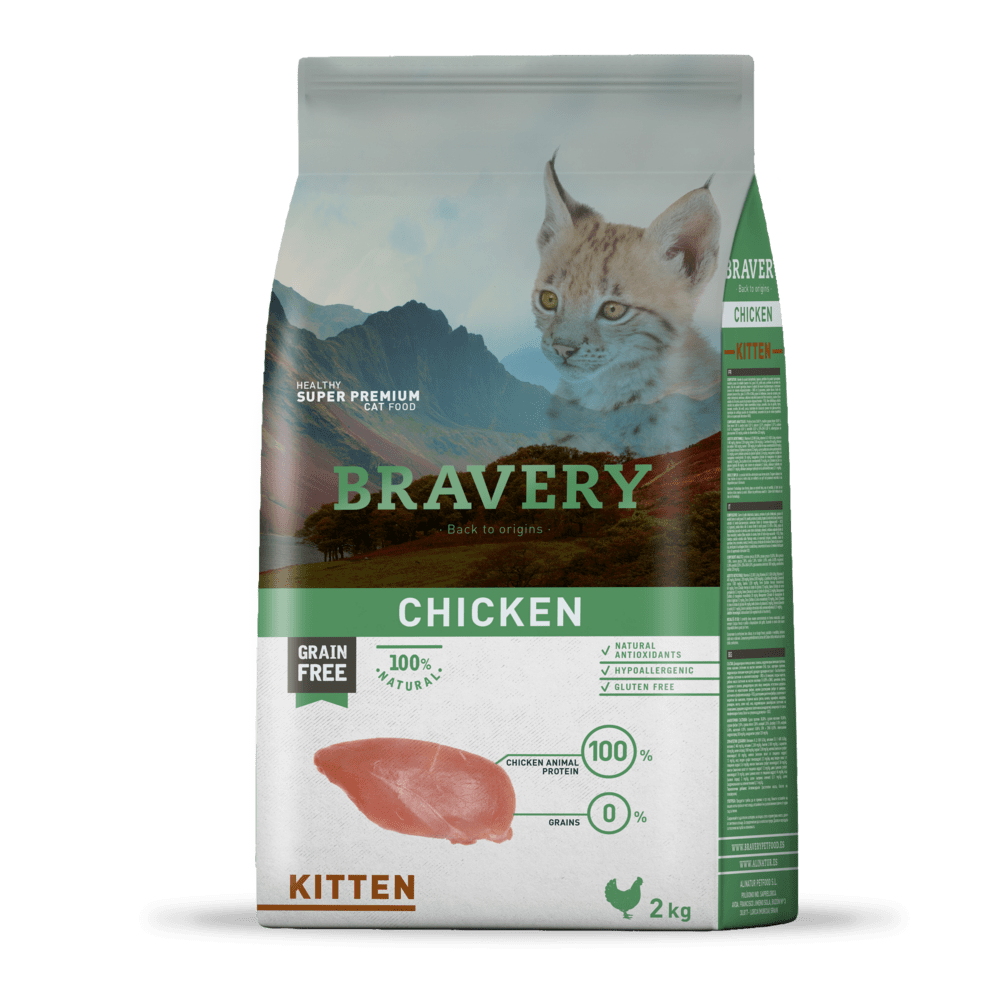 Сухий корм для кошенят BRAVERY KITTEN Chicken з куркою, 2 кг (*), фото 1