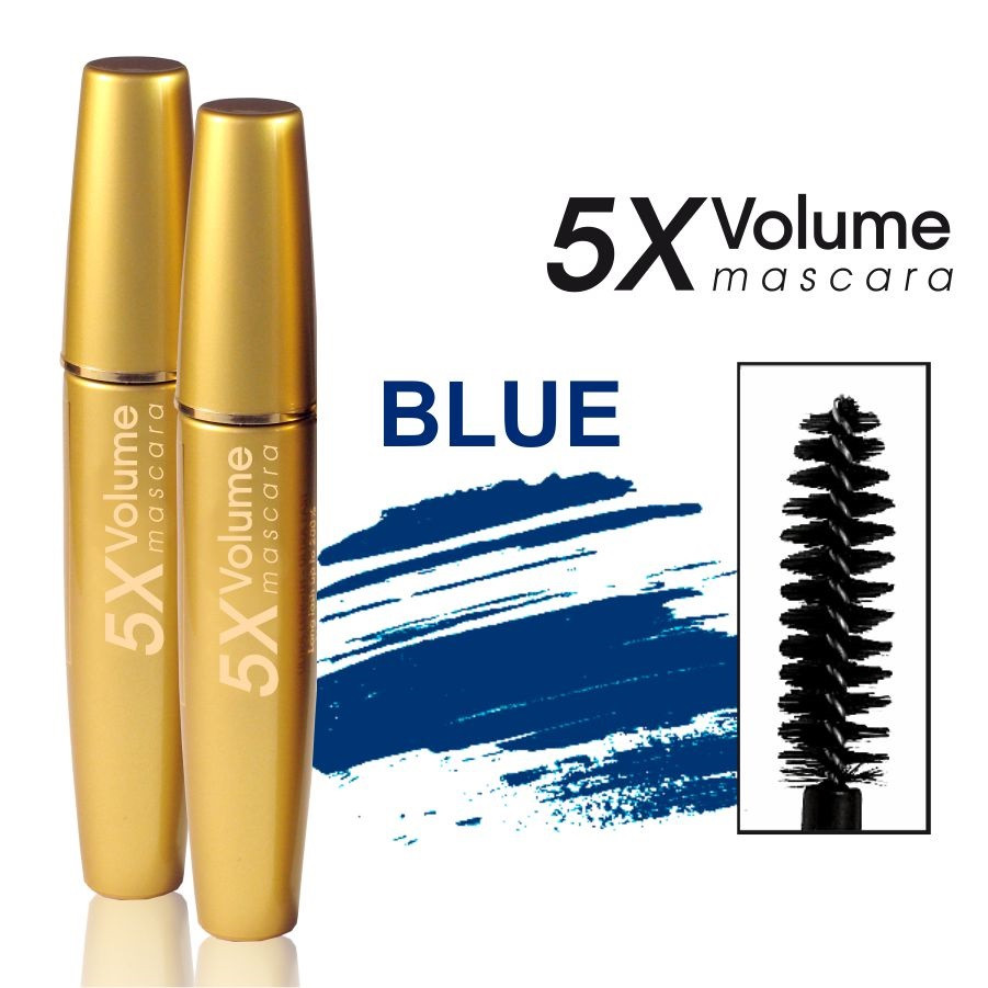 Туш для вій Gold Mascara Volume 5 X об'ємна maXmaR MM-0425 Blue, фото 1