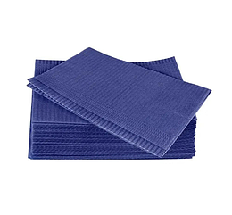 Серветки стоматологічні нагрудник 3-х шарові 41х33 см. Темно-синій 50 шт.