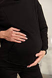 Худі для вагітних та годуючих Dortmund S (42) Lullababe Чорний, фото 2