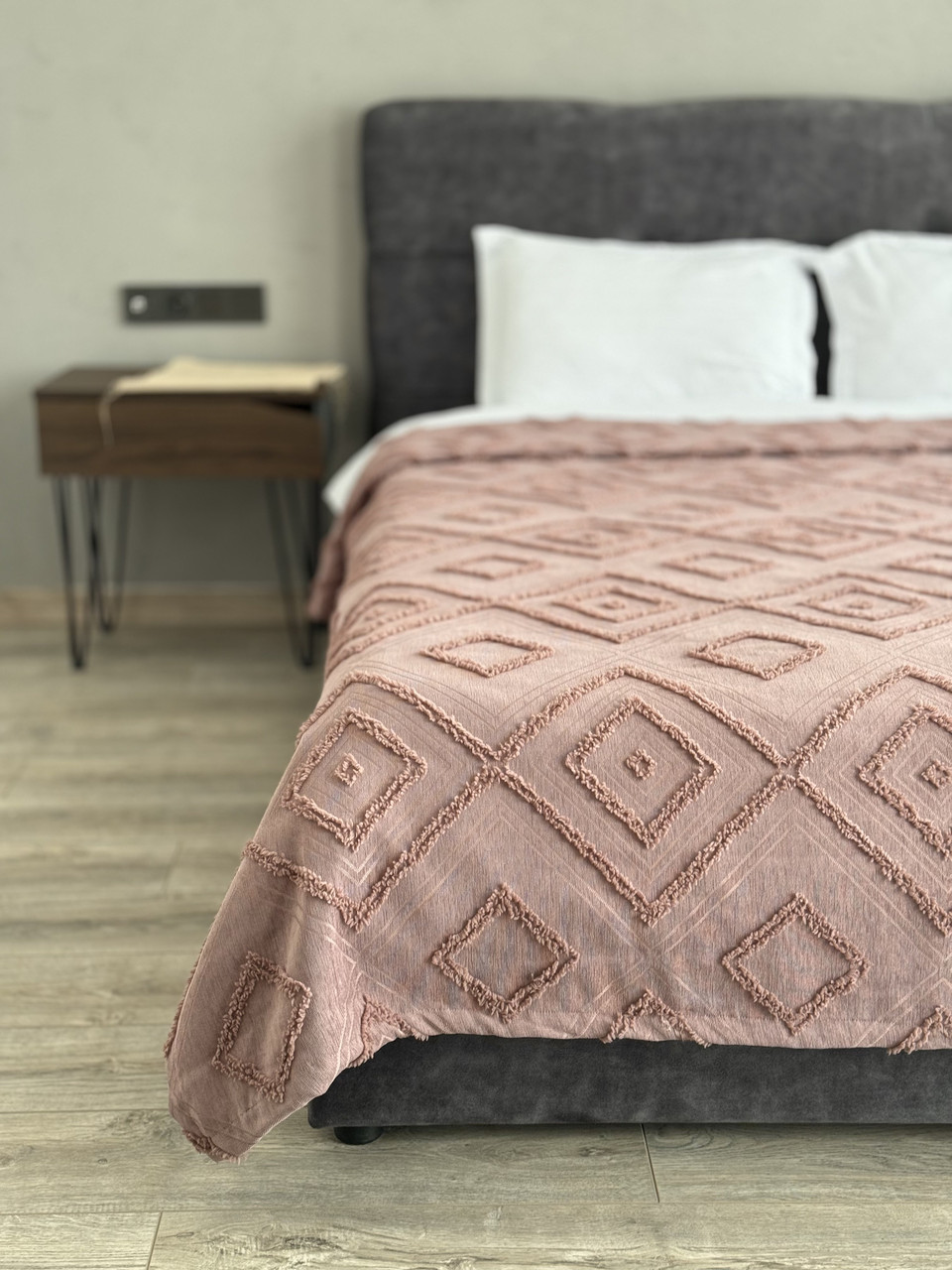 Покривало "Олаф", 100% cotton, пудровий колір (Розміри і кольори в асортименті)