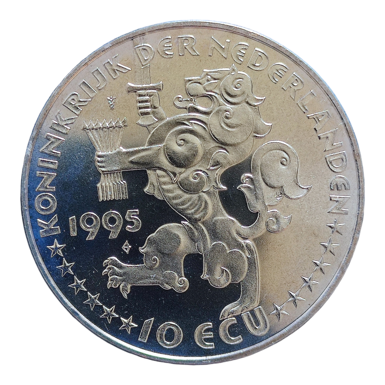 Нідерланди 10 ECU 1995 50-та річниця визволення - Королева Вільгельміна