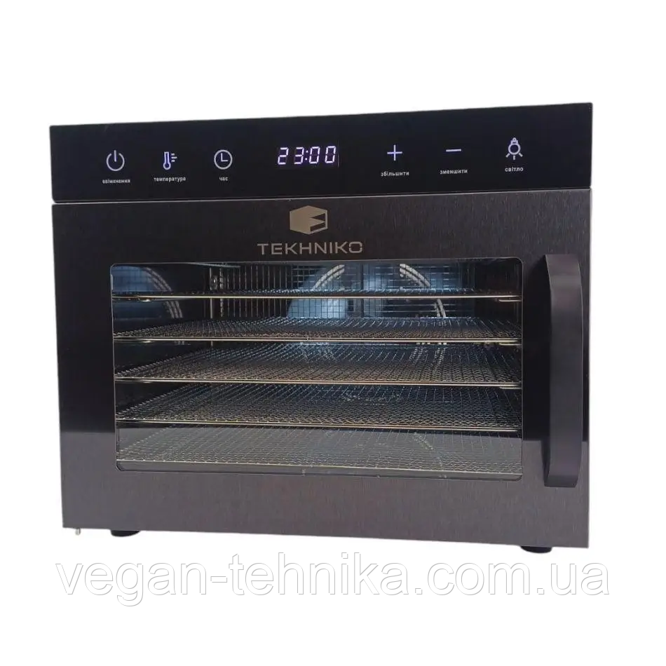 Професійний дегідратор Tekhniko DH-06H-BK Food Dehydrator (6 сталевих лотків), фото 1