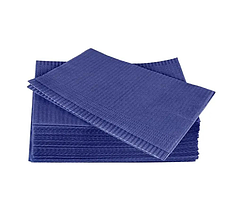 Серветки стоматологічні нагрудник 3-х шарові 41х33 см. Темно-синій 50 шт.