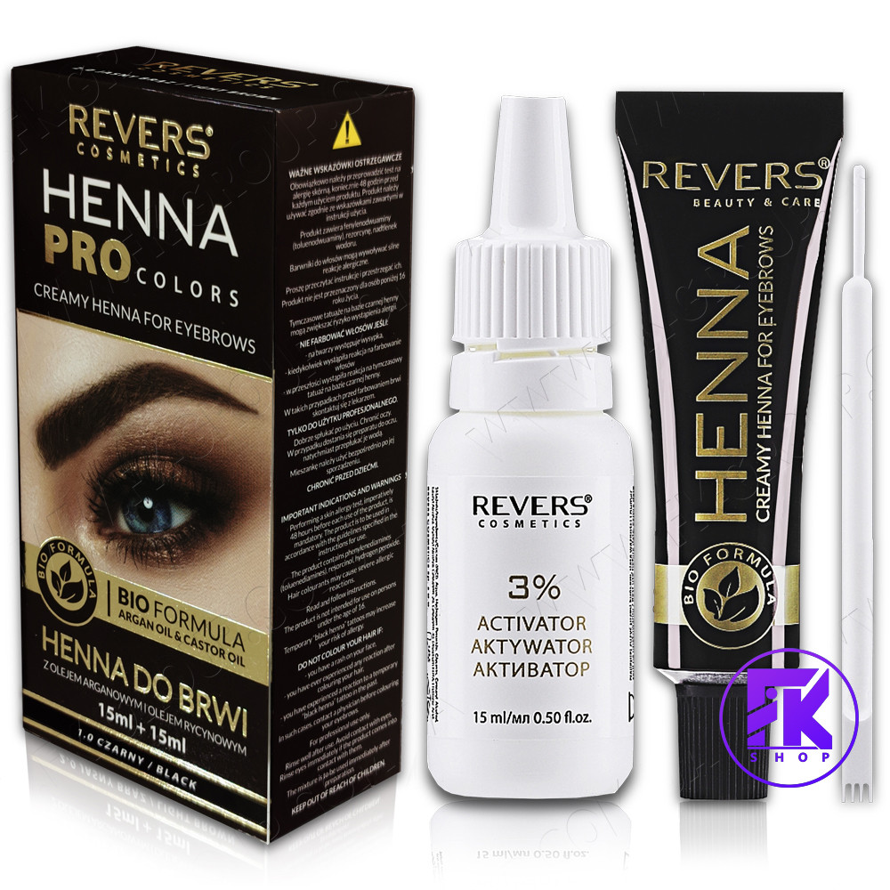 Кремова хна для брів Revers Henna Pro Colors Black