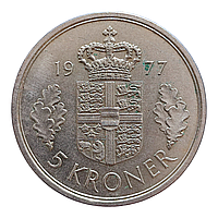 Данія 5 крон  1977