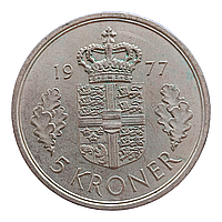 Данія 5 крон  1977
