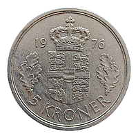 Данія 5 крон  1976