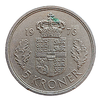 Данія 5 крон  1976