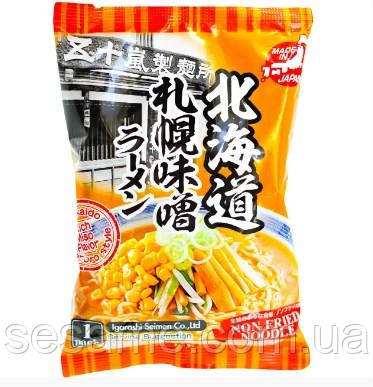 Японський рамен локшина швидкого приготування Sapporo Miso Ramen IGARASHI SEIMEN 108 г (Японія)
