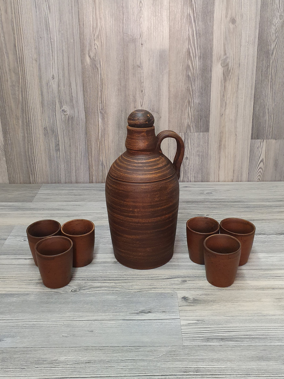 Штоф і чарки Український народний, подарунковий набір, для алкоголю, міцних напоїв, спиртного, горілки, коньяку