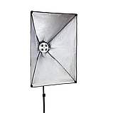 Комплект постійного студійного світла софтбокс 50х70см + Штатив 240 см + Led Лампа Кукурудза 80 Вт 4 шт, фото 9