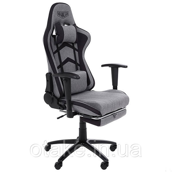 Крісло VR Racer Textile Craft сірий/чорний, фото 1
