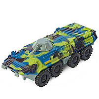 Танк AS-2768 АвтоСвіт, металевий, інерційний, БТР 12см, гумові колеса, в коробці, 16,5-7-6см, фото 2