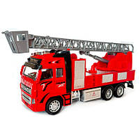 Машина пожежна метал пластик 1:38 звук світло інерція Автопром 24*5,5*10,5см (AP7513C), фото 2