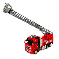 Машина пожежна метал пластик 1:38 звук світло інерція Автопром 24*5,5*10,5см (AP7513C), фото 7