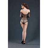 Сітчасте боді зі стразами Moonlight Model 09 XS-L Black (м'ята упаковка!!!) Кітті, фото 4