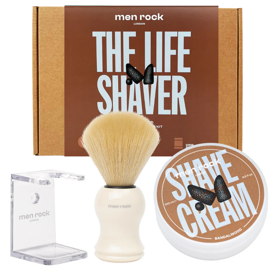Подарунковий набір Men Rock Shaving Brush Sandalwood Shaving Kit
