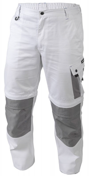 Штани робочі білі SALM (S-2XL) HOEGERT HT5K363-S