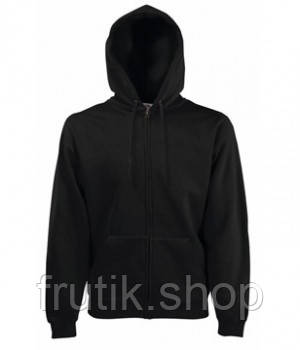 Чоловіча худі на замку з начосом CLASSIC HOODED JACKET з капюшоном на тонкому флісі ZIP HOODIE Чорний, S