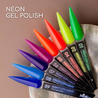 Неоновий гель-лак Night city light Nice for you 