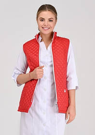 Медичний жилет Аляска 2 (стійка) стьобаний Червоний