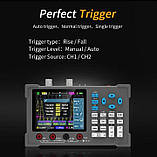 Двоканальний осцилограф ZEEWELL DSO3D12 (120 MHz) з генератором сигналів і мультиметром, фото 6