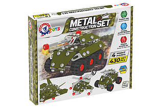 Іграшковий металевий конструктор 430 деталей ТехноК 9512 іграшка збірна військова техніка