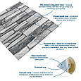 Панель стінова 3D 680*680*4mm сірий сланець (D) SW-00002003, фото 3