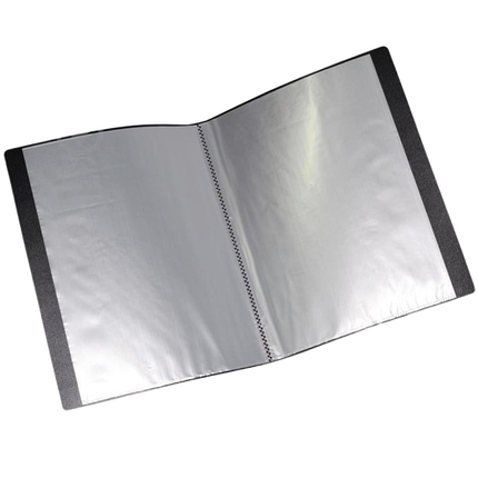 Папка пластикова А4 з 10 файлами, дисплей-книжка на 10 файлів для паперів "С" Чорна KNZ, фото 2