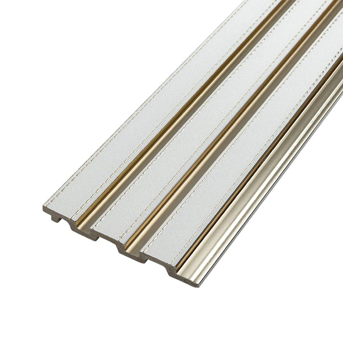 Рейка декоративна PS 2900х120х12мм Під білу шкіру із золотом SW-00002130, фото 1