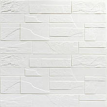 Самоклеюча декоративна 3D панель Камінь біла бита цегла700х770х5мм (180) SW-00000426
