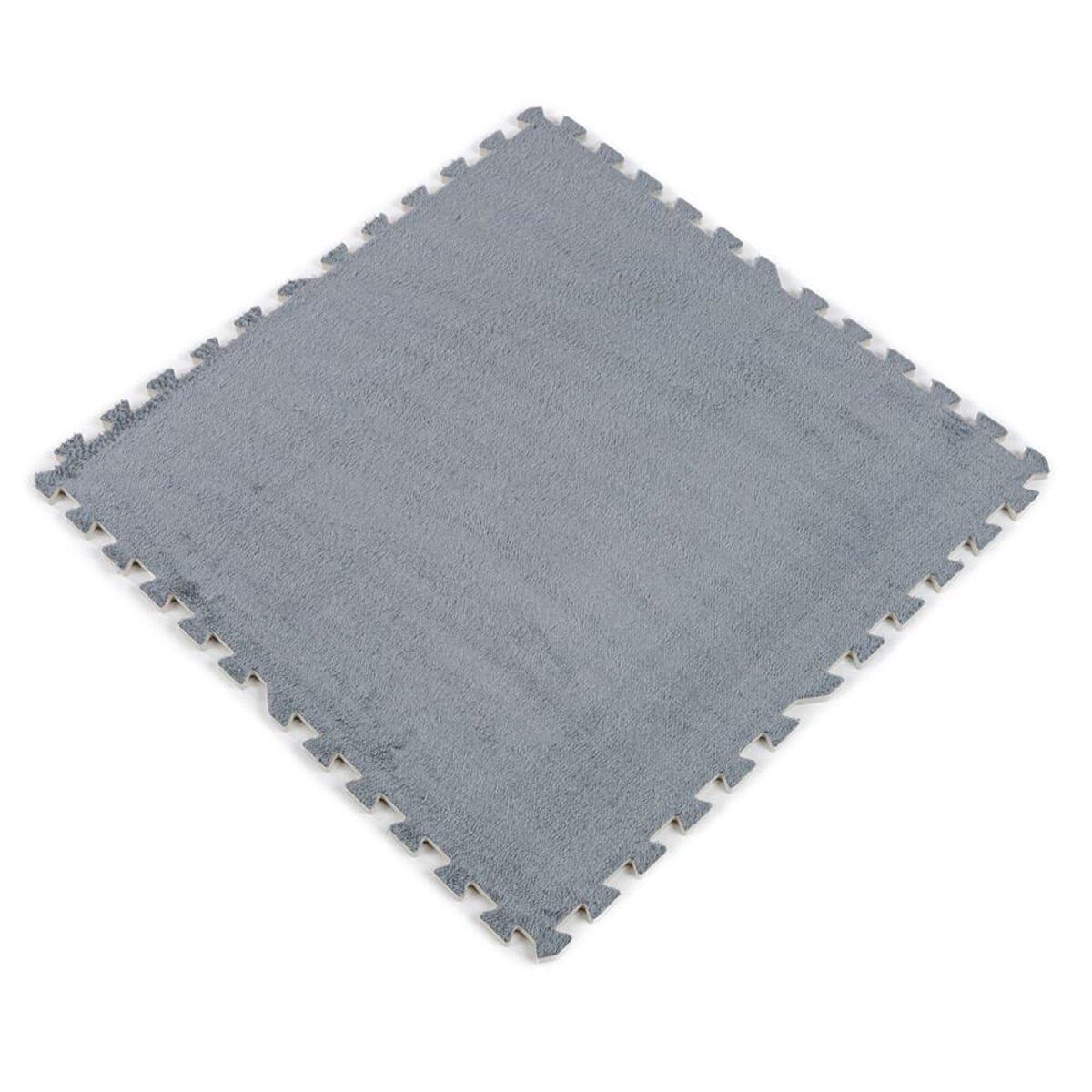 Підлога-пазл плюшевий 60х60х1см Світло-сірий (D) SW-00002081, фото 1