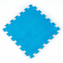 Підлога-пазл плюшевий БЛАКИТНИЙ 30*30*1cm (D) SW-00002090