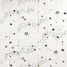 Декоративна 3D панель самоклейка 700х770х3мм Зірки (цегла) (021-3) SW-00000693