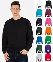 Чоловічий світшот на флісі Gildan з начосом Heavy Blend Crewneck Sweatshirt теплий светр толстовка